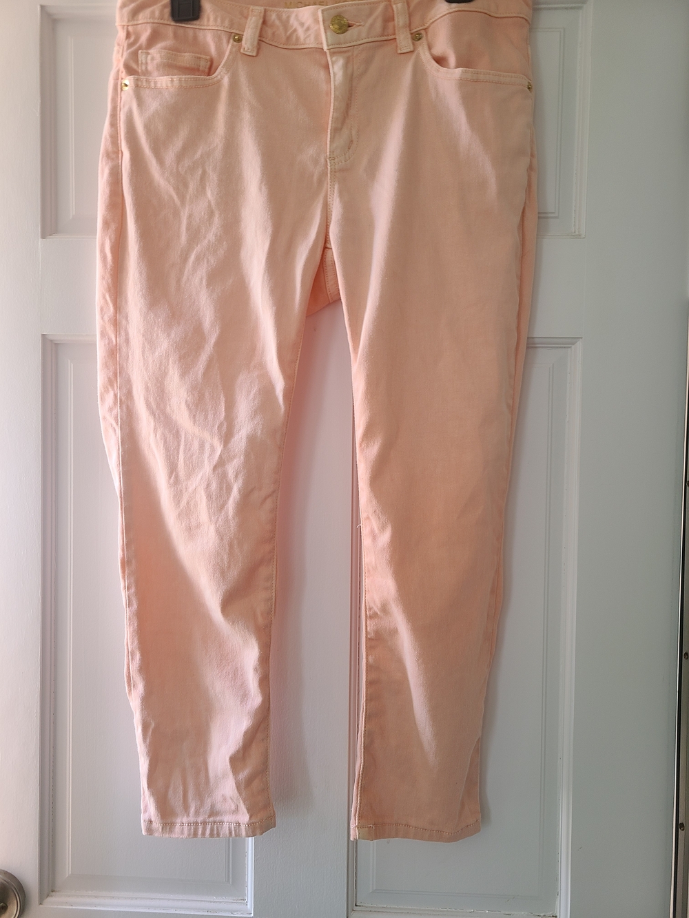 Michael Kors Light Pink Cropped Stretch Jeans